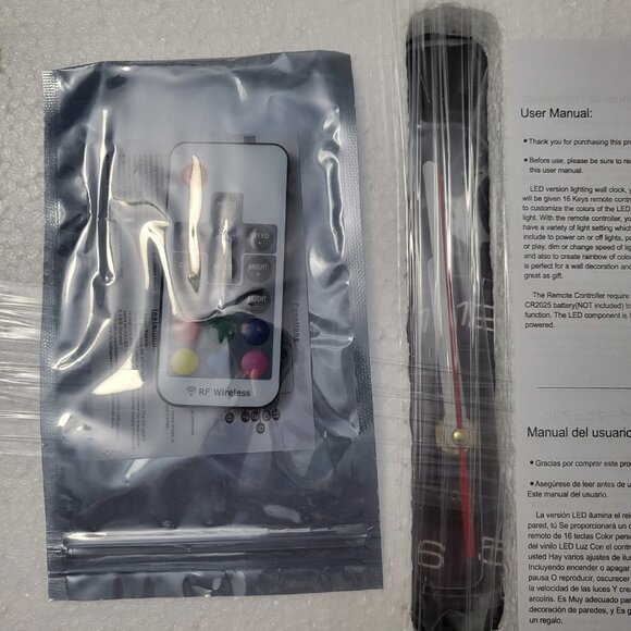 NEW Alien LED Vinyl Record Wall Clock 12" with 7 Colors Changing - Picture 2 of 5